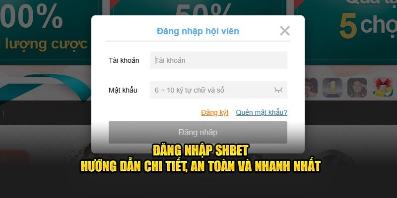 Hướng Dẫn Đăng Nhập SHBET Chi Tiết hiệu quả 